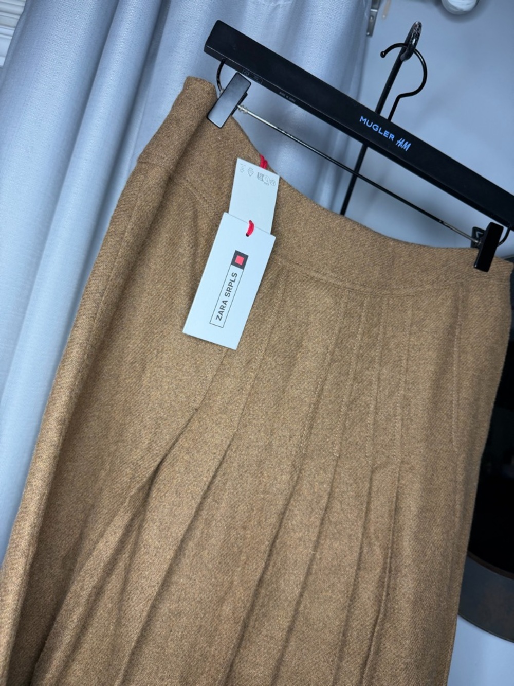 NWT Zara Woman SRPLS Asymmetric Pleated Wool Blend Skirt Size M Medium - Picture 5 of 5